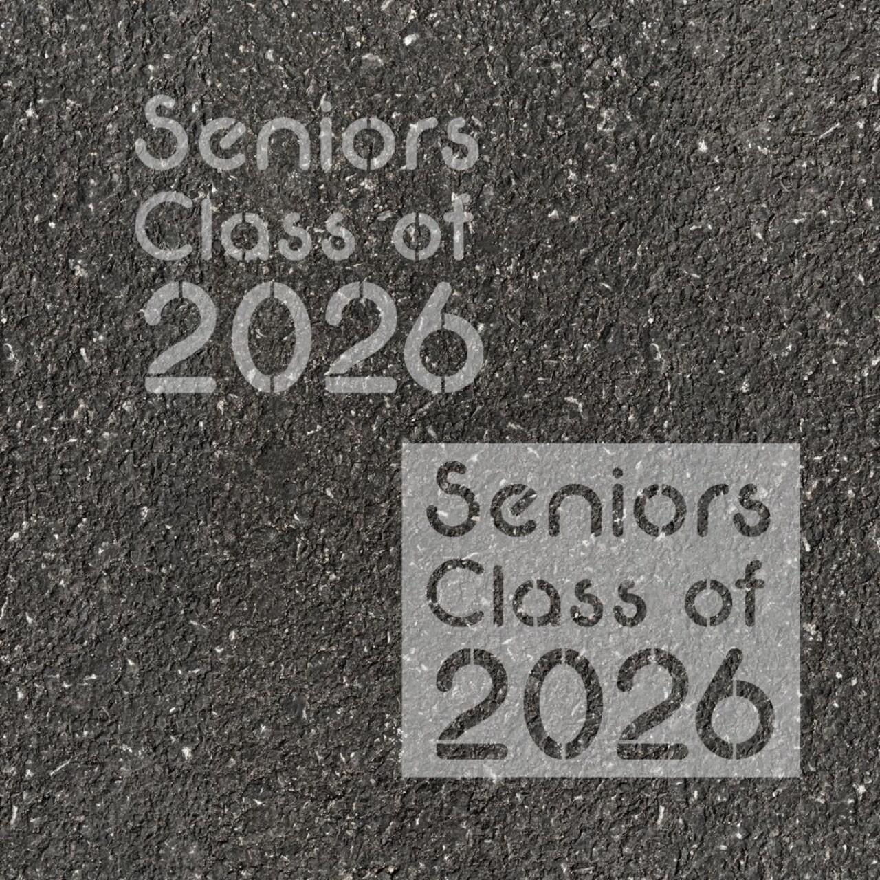 Neon Class of Parking Space Stencil | High School Senior Parking Spot | Reusable | Stencil Ease |